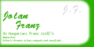 jolan franz business card